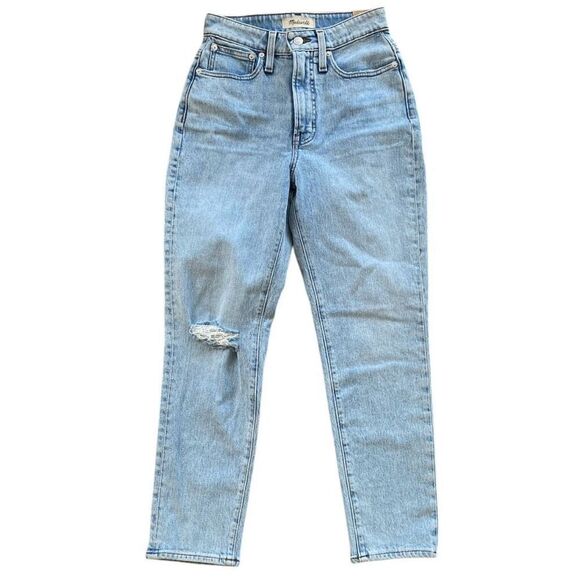 Madewell The Curvy Perfect Vintage Crop Light Wash Distressed Jean NWT Size 25 - Picture 1 of 6